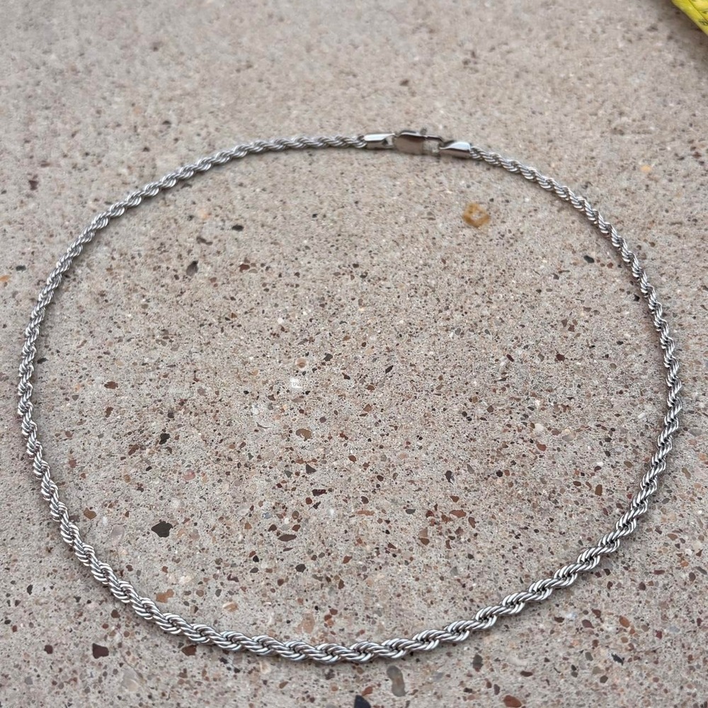GLD Men's 316L Stainless Steel Twisted Rope Chain Necklace Y2K Streetwear